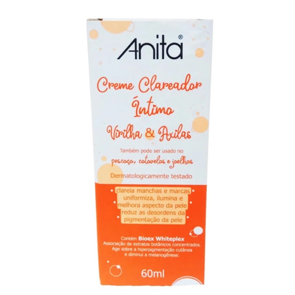 Creme Clareador Íntimo Anita Virilha e Axilas 60ml