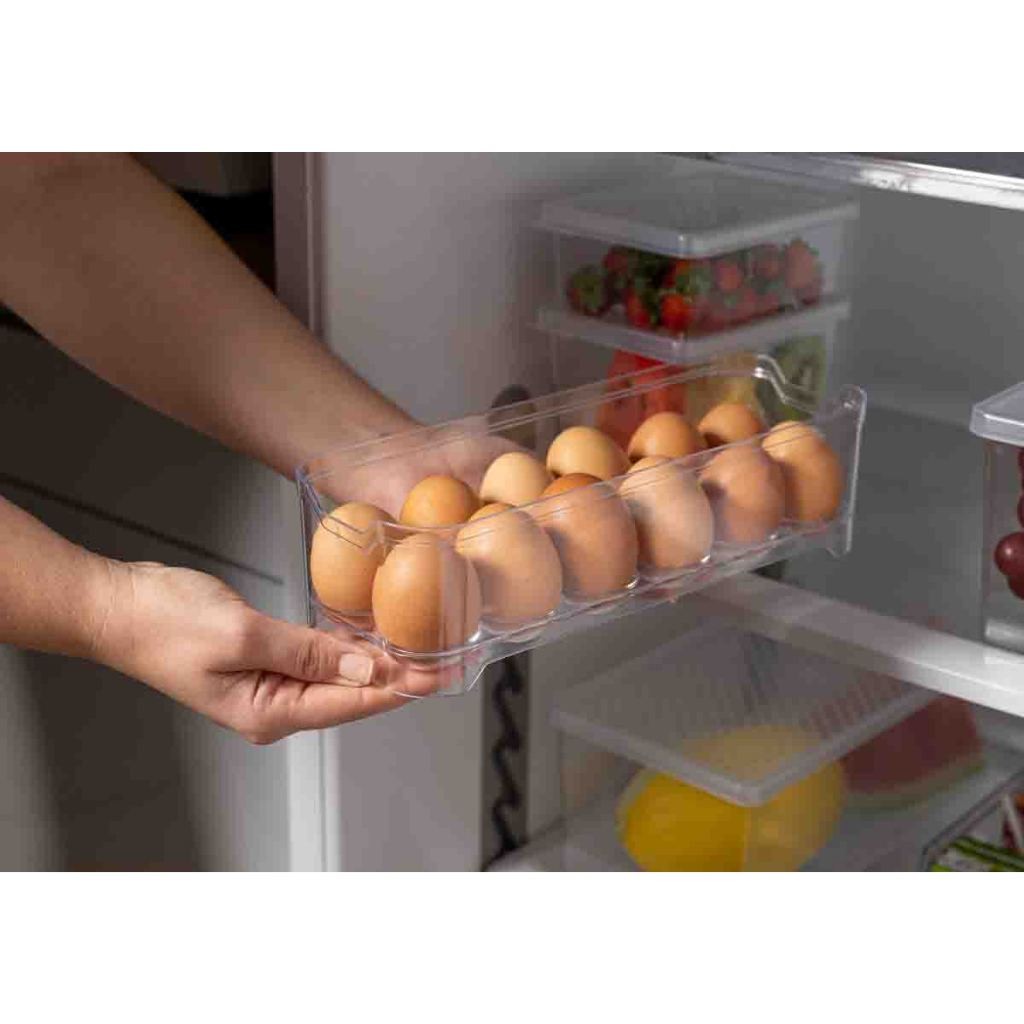 Porta Ovos Organizador Para Geladeira Empilhável Acrílico Transparente UZ Utilidades