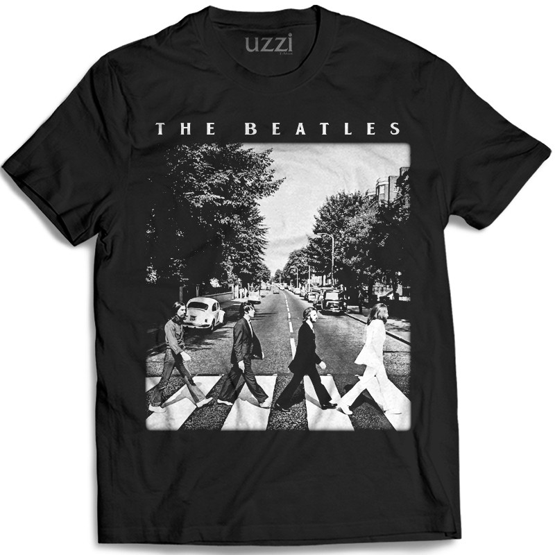 Camiseta Banda Beatles Camisa do Álbum Abbey Road PB em Oferta na Shopee