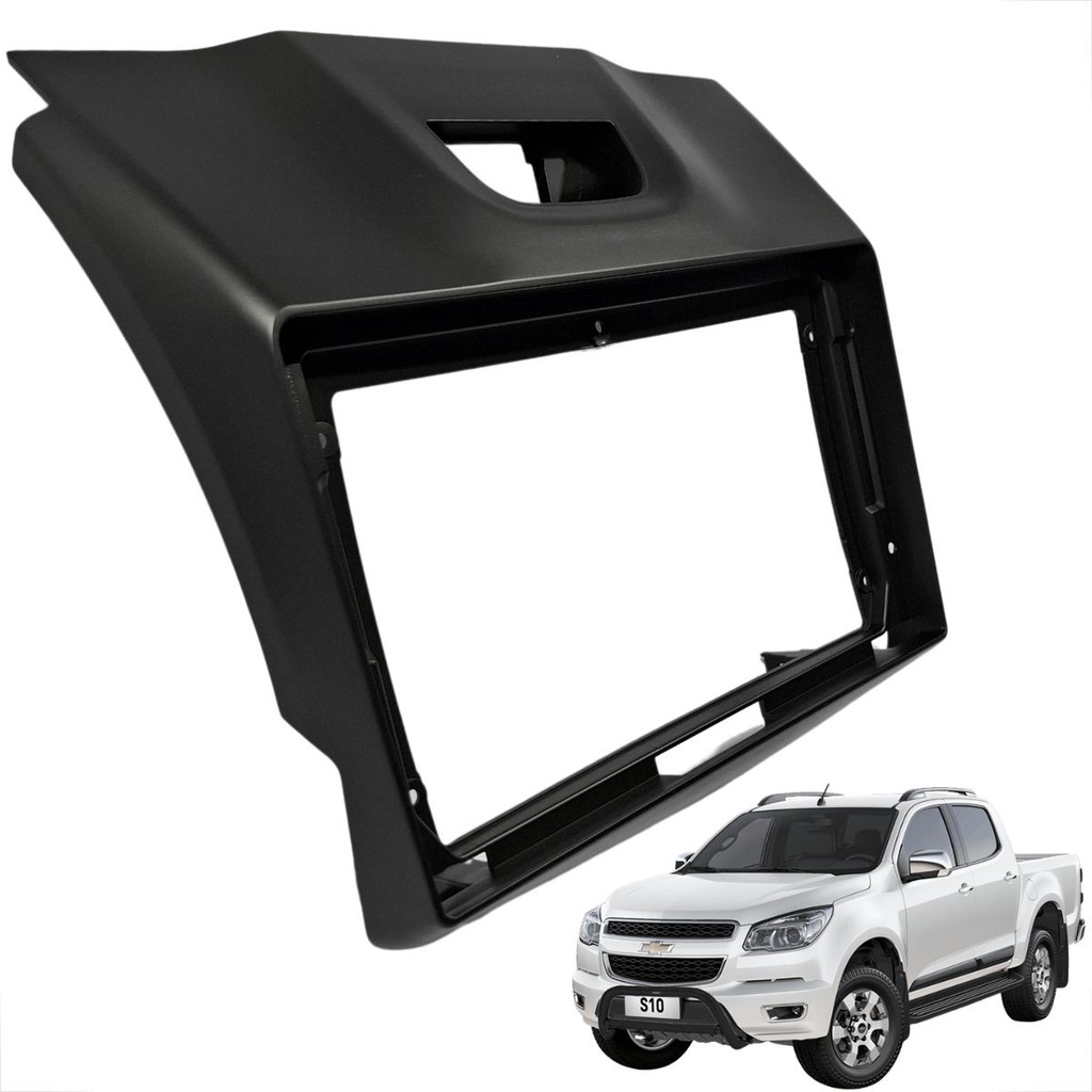 MOLDURA PAINEL CENTRAL MULTIMÍDIA 9 POLEGADAS GM CHEVROLET  S10 / TRAILBLAZER 2012 ATÉ 2015 GRAFITE 89/M14