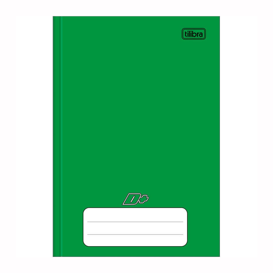 Caderno brochura capa dura 1/4 96 folhas D mais Verde Tilibra - Stationery