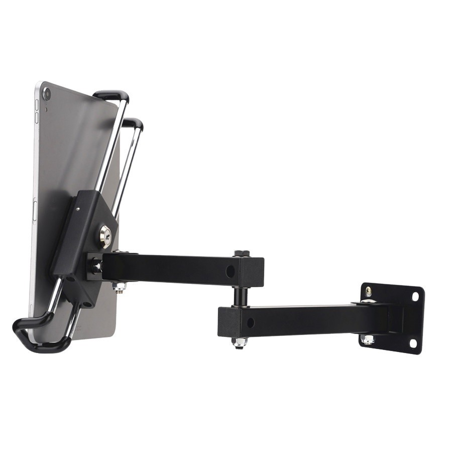 Suporte, Braço Articulado Parede c/ Trava Segurança Antifurto p/Tablet iPad, Sam