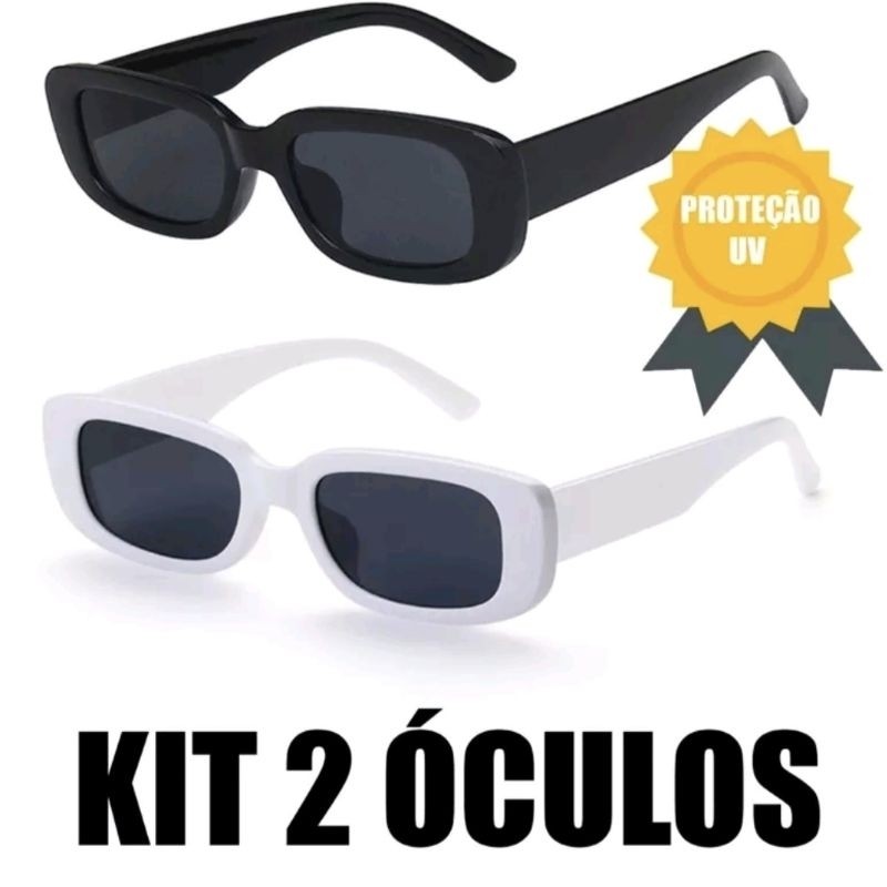 Kit 2 Óculos De Sol Retrô Vintage em Oferta na Shopee