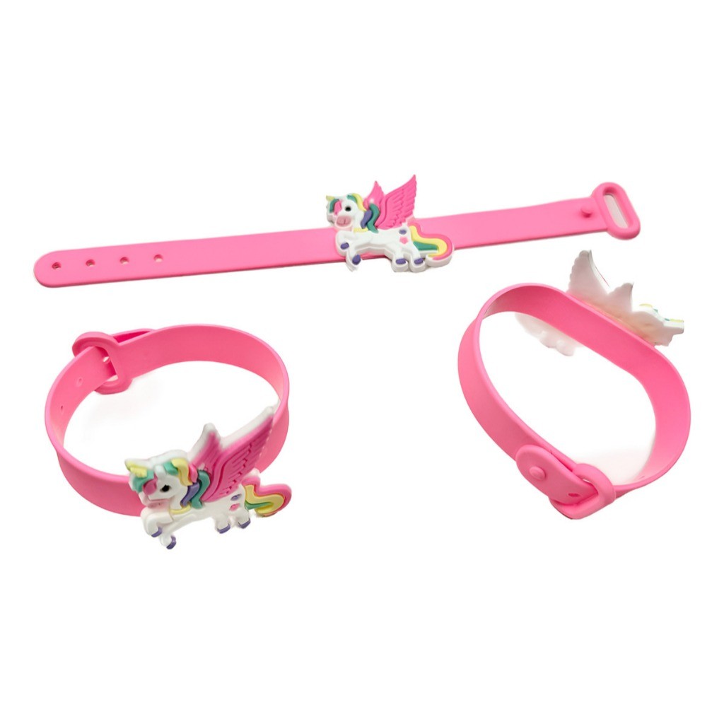Pulseira Unicornio 10un Lembrancinha Tema Aniversário Festa Pulseirinha Ajustavel