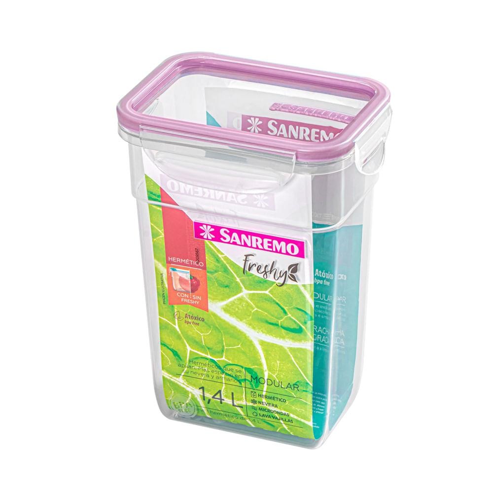 Pote Plástico com Travas Hermético Açaí 1,4L Freshy Sanremo em Oferta na Shopee
