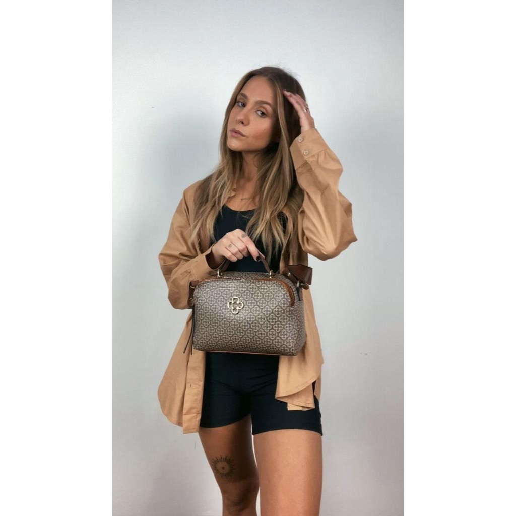 Bolsa bau maletinha feminina com repartição em Oferta na Shopee