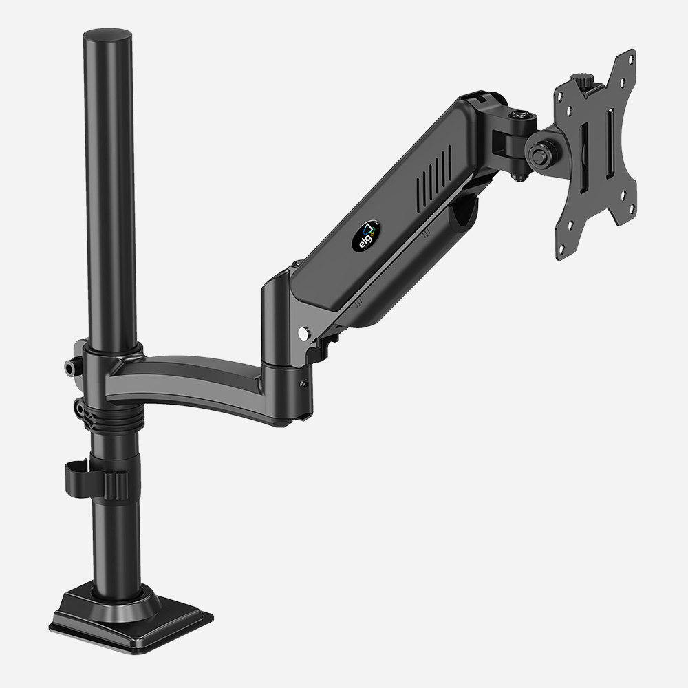 Suporte Ergonômico Articulado de Mesa, Monitor 17" a 35", Pistão a Gás, Até 9kg, Preto, FH80L, ELG