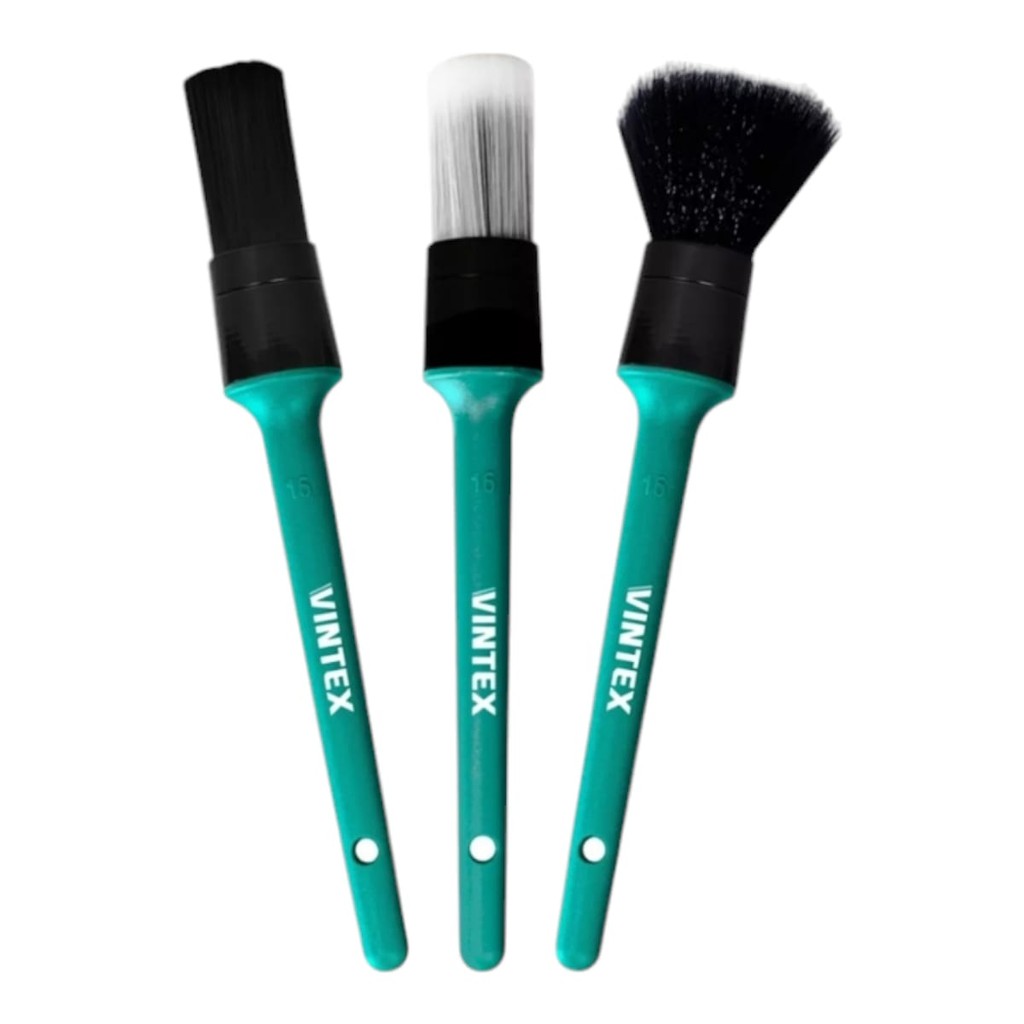 Kit Pincel Detalhamento Automotivo Vintex C/ 3 Unidades em Oferta na Shopee