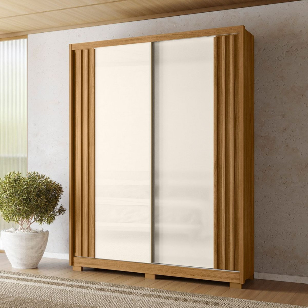 Guarda Roupa Moval Colorado 2 Portas de Correr & 3 Gavetas - Sem Espelho - Home & Living