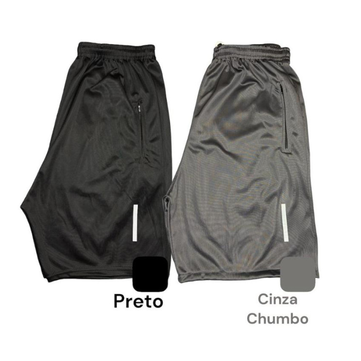 Kit 2 Shorts Bermuda Dry Fit Esportiva Treino Com Ziper no Bolso - todas as cores em Oferta na Shopee