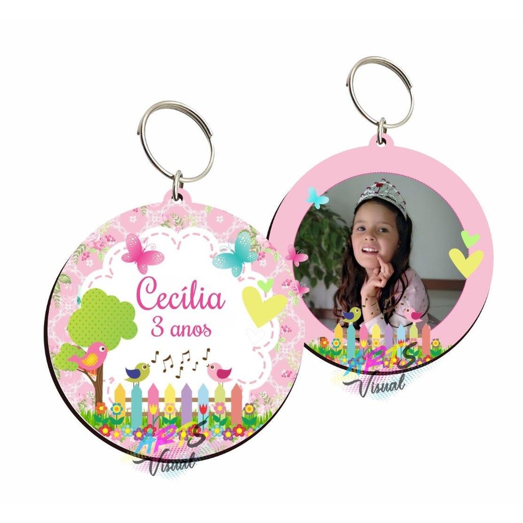 CHAVEIROS MDF LEMBRANCINHA TEMA JARDIM ENCANTADO BORBOLETAS em Oferta na Shopee