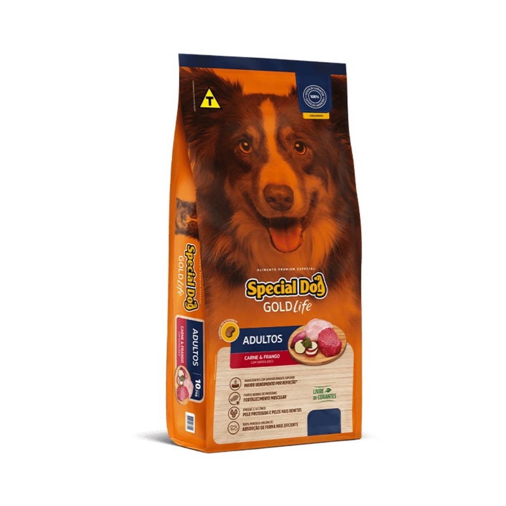 Ração Cães Adultos Gold Life Carne Frango 15kg Special Dog em Oferta na Shopee