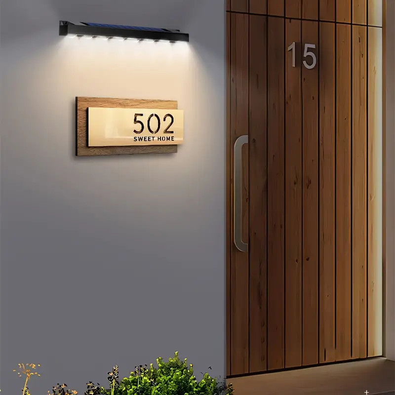 Luminária Solar Led Luz de Parede Para Fachada Acendimento Automático Jardim A Prova D'água