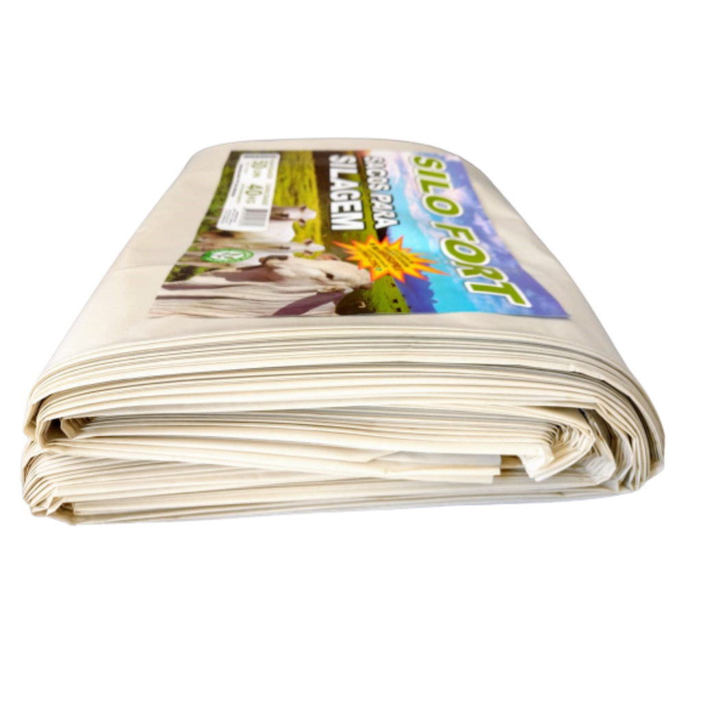 Sacos Para Silagem 51x100 - 200 Micras C/300 Unidades Branco