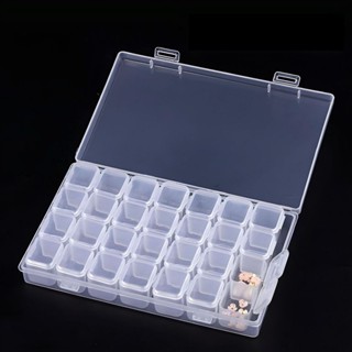 Estojo Organizador 28 Divisórias Transparente Para  Strass Predrarias Unhas em Oferta na Shopee