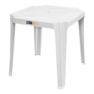 Mesa Plástico Quadrada 70x70cm Resistente Buraco Guarda Sol Piscina Praia Camping Festas - Solplast em Oferta na Shopee