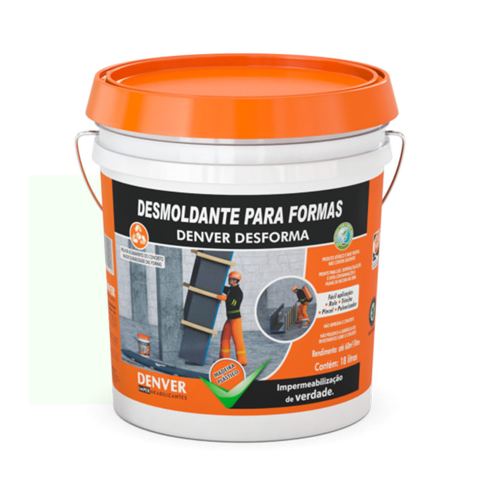 Desmoldante Para Fôrmas Madeira Plástico Concreto - Denver Desforma 18L