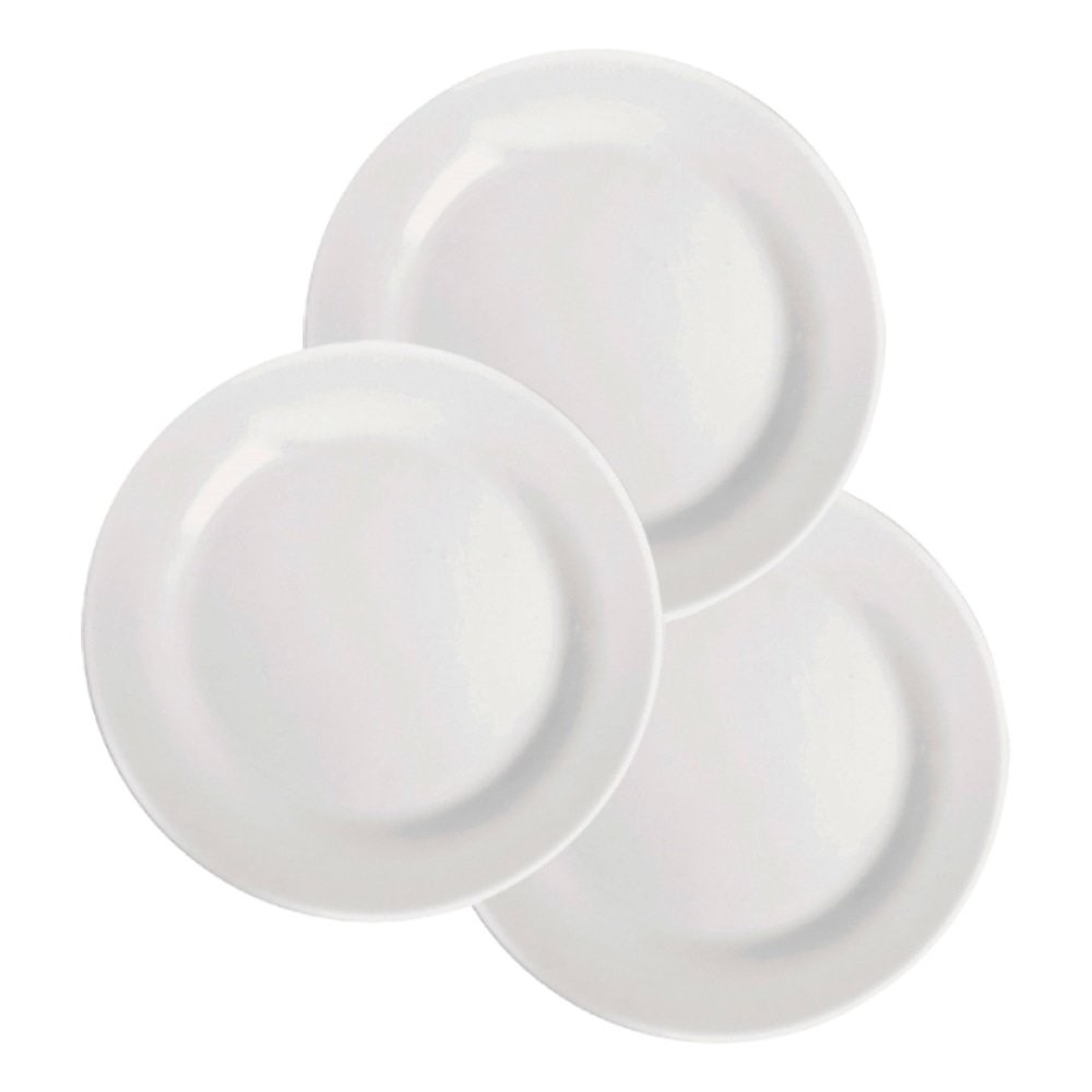 Conjunto de Pratos Rasos Nadir Vidro Opaline Menu 12 peças em Oferta na Shopee