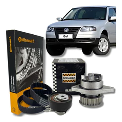 Kit Correia Dentada Tensor e Bomba D'água - VW Gol G2/ G3 / G4 1.0 1.6 - Schadek