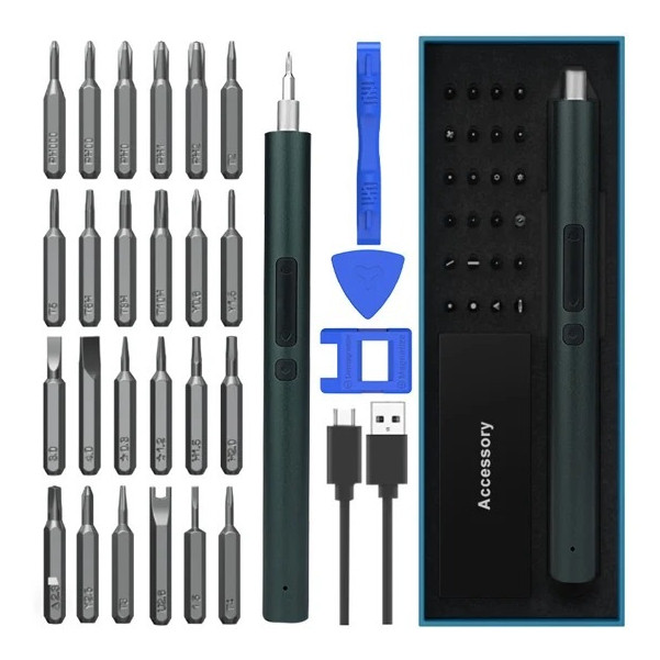 Chave De Fenda Elétrica De Precisão Portátil 28 Em 1 Luz LED em Oferta na Shopee