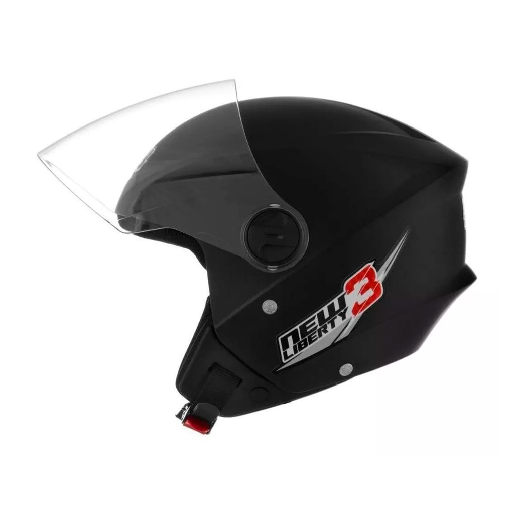 Capacete Moto Aberto New Liberty 3 Preto Fosco Tamanho 56 58 60 Viseira Cristal Inmetro - Pro Tork em Oferta na Shopee