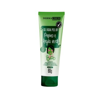 Gel Facial Peel Off Pepino e Argila Verde 60g Dermachem em Oferta na Shopee