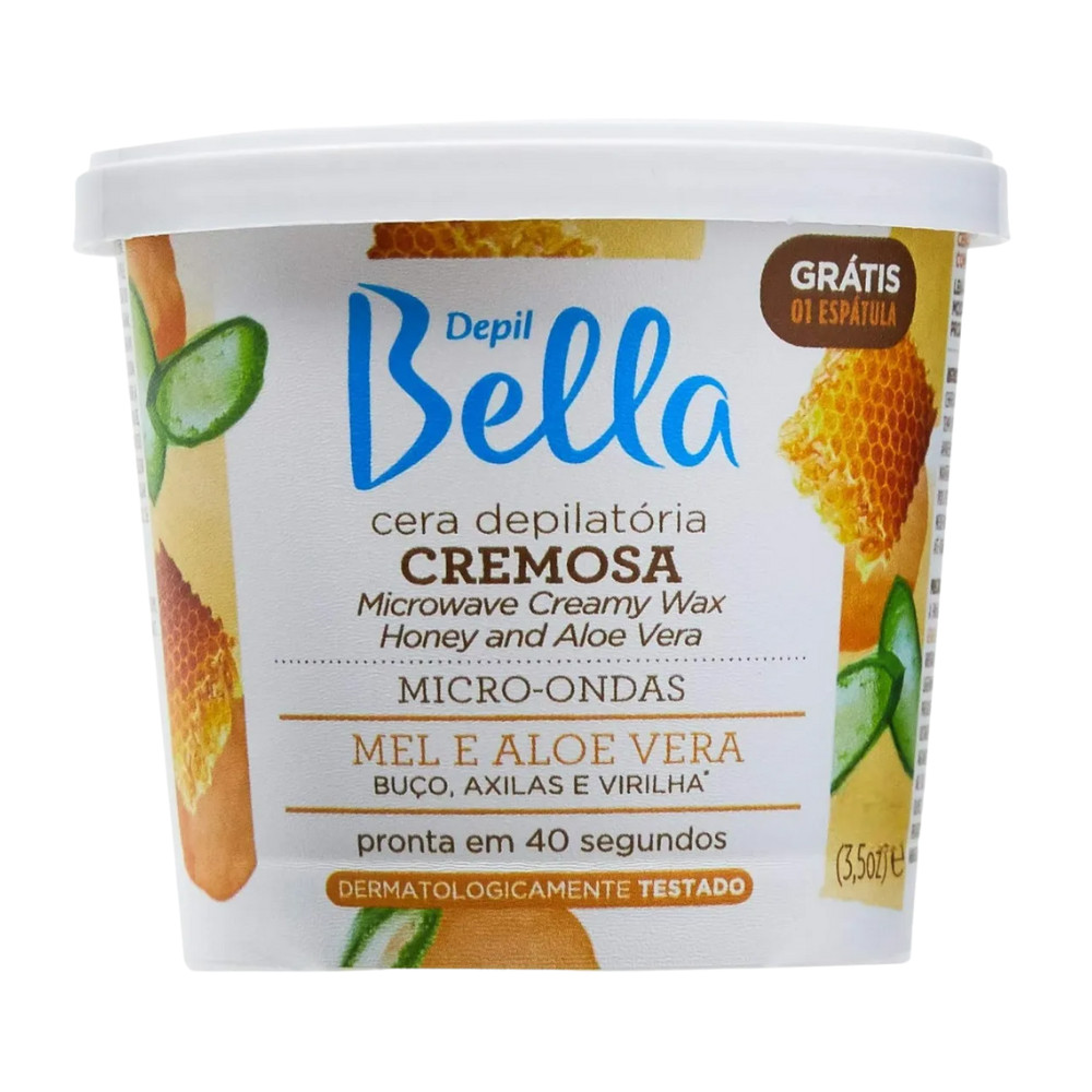 Cera Depilatória Micro-ondas Mel Aloe Vera Depil Bella 200g - Beauty