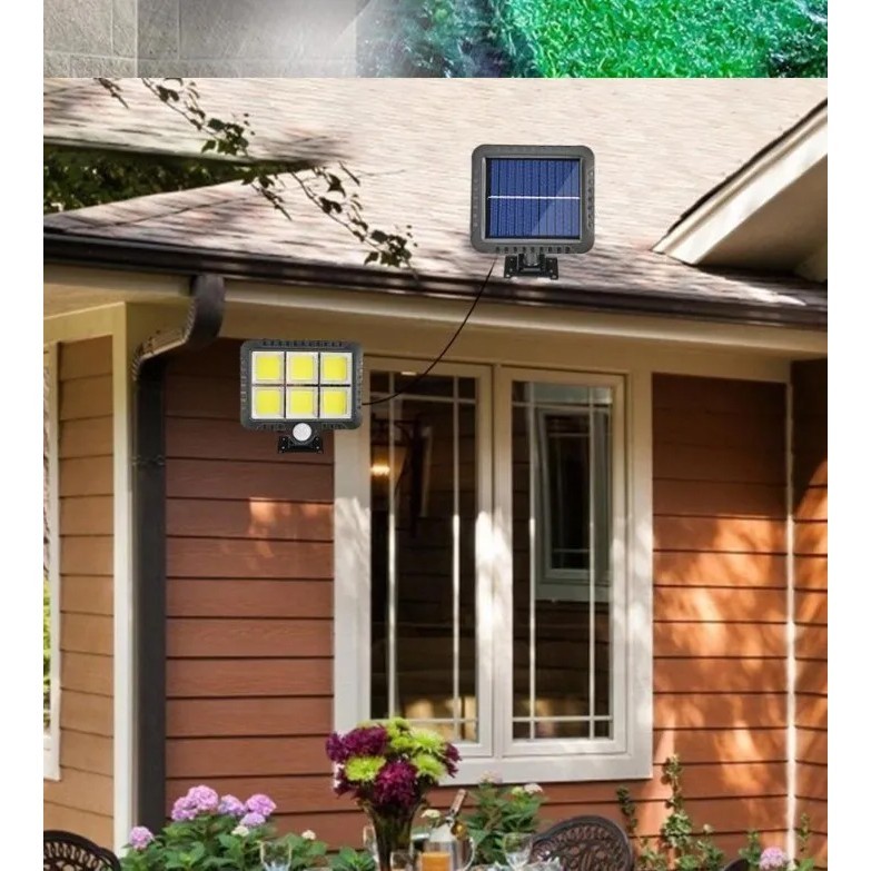 Luminária Solar de Parede 120 Cob 24W Sensor Presença Com 3 Funções Separado · foto 2