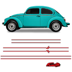 Kit Faixa Fusca Itamar Lateral + Emblema Traseiro Resinado