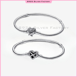 Coração Asas Fecho Cobra Corrente Pulseira 925 Prata Homem Presente Mulher Aniversário Bênção Celebração em Oferta na Shopee