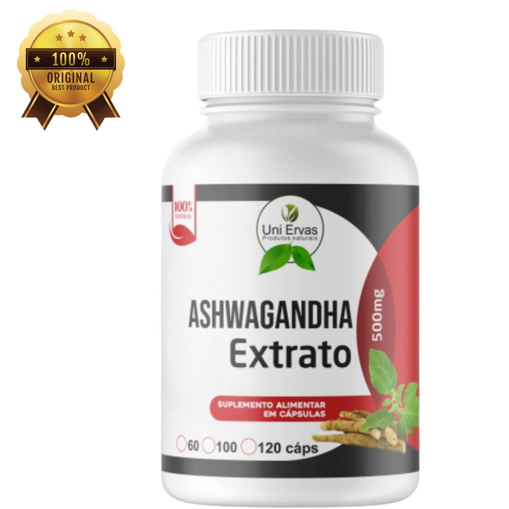 Extrato de ASHWAGANDHA - Puro - Original -  120 capsulas - 500mg em Oferta na Shopee