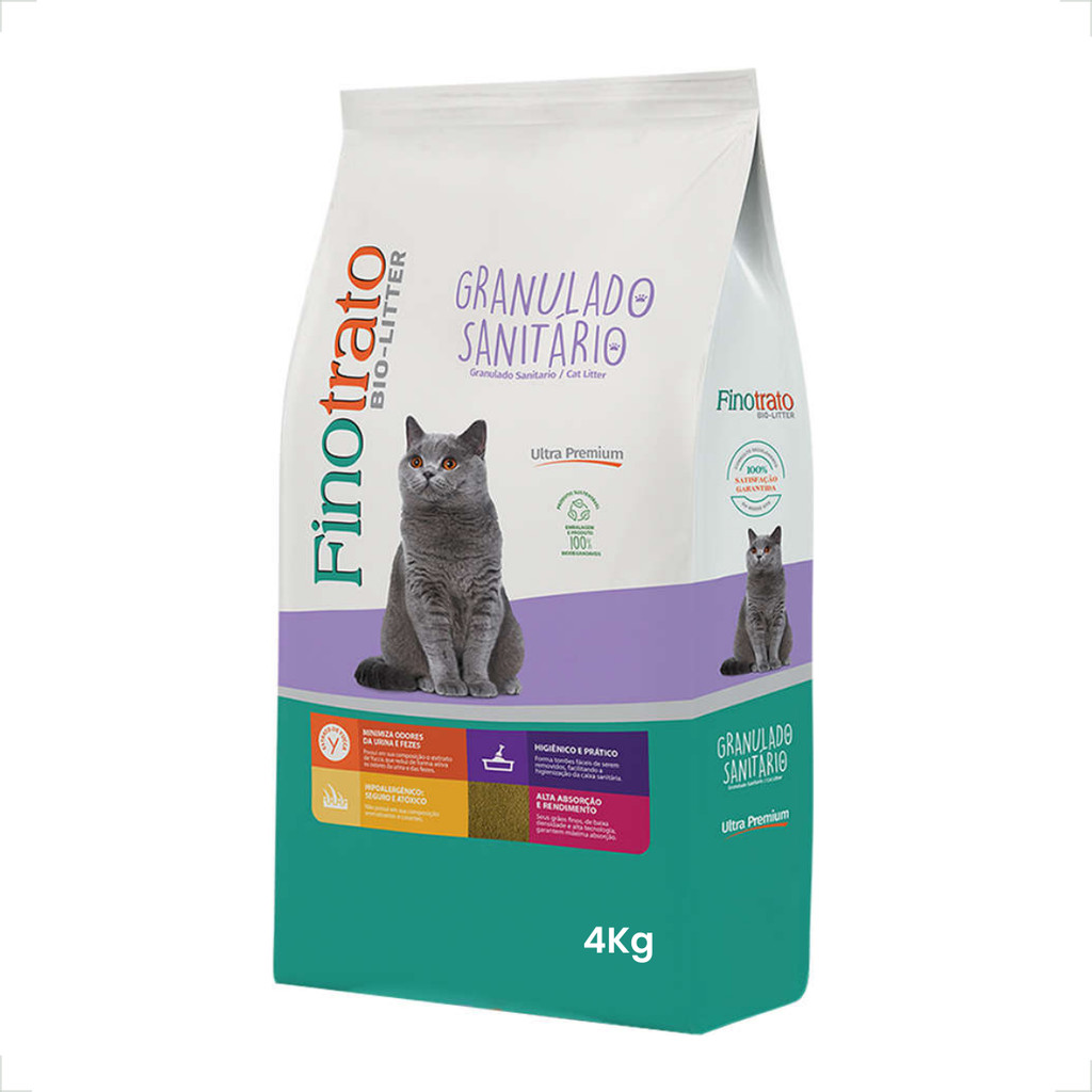Granulado Sanitário para Gatos Finotrato Bio-Litter Ultra Premium - 4Kg - Pets