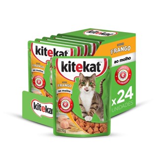 Kit 24un Ração Úmida Kitekat Sachê Frango Gato Adulto 70G em Oferta na Shopee