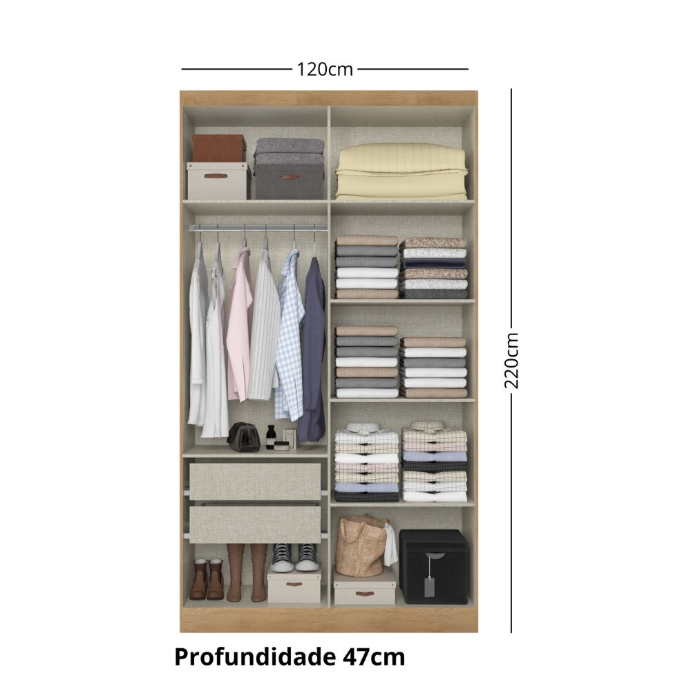 Guarda Roupa Solteiro 4 Portas Milan THB · foto 2