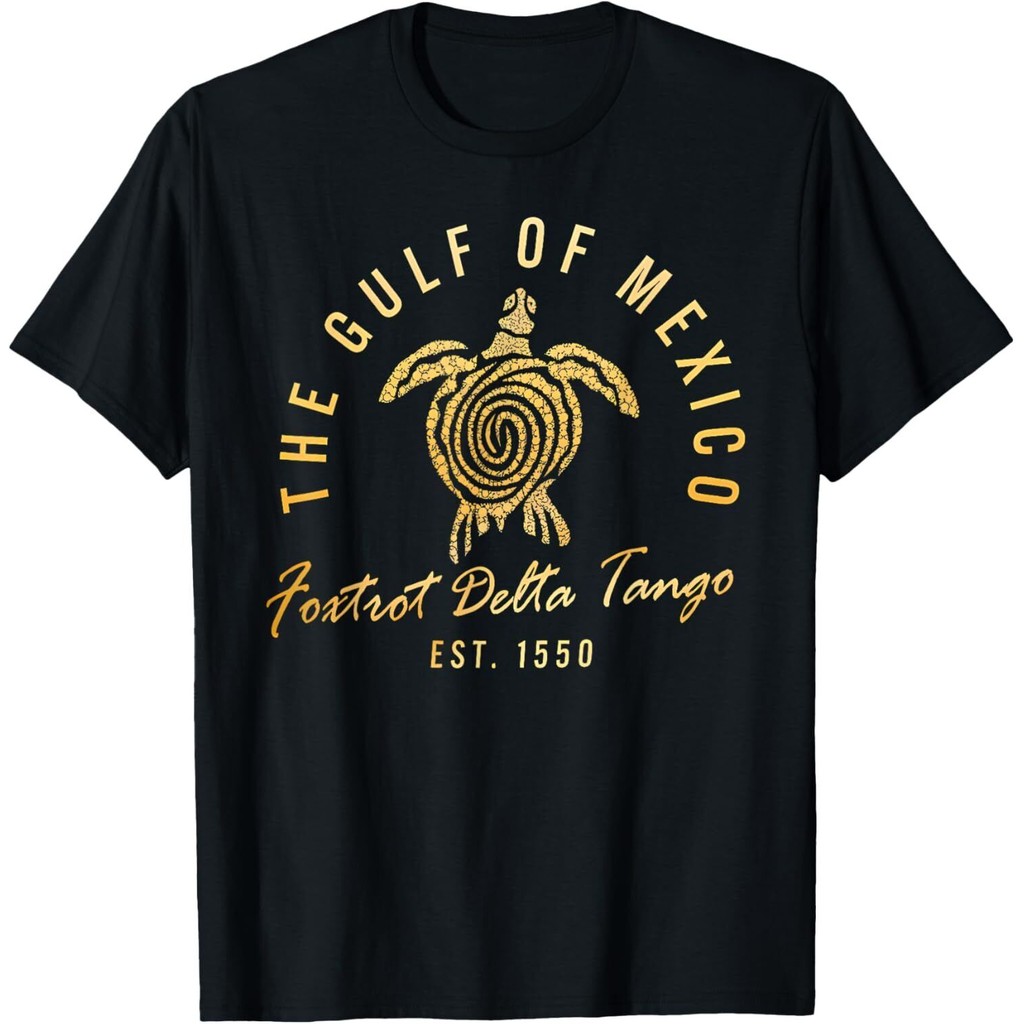Camiseta Gulf Of Mexico Foxtrots Deltas Tangos Golfo Do México Tartaruga
