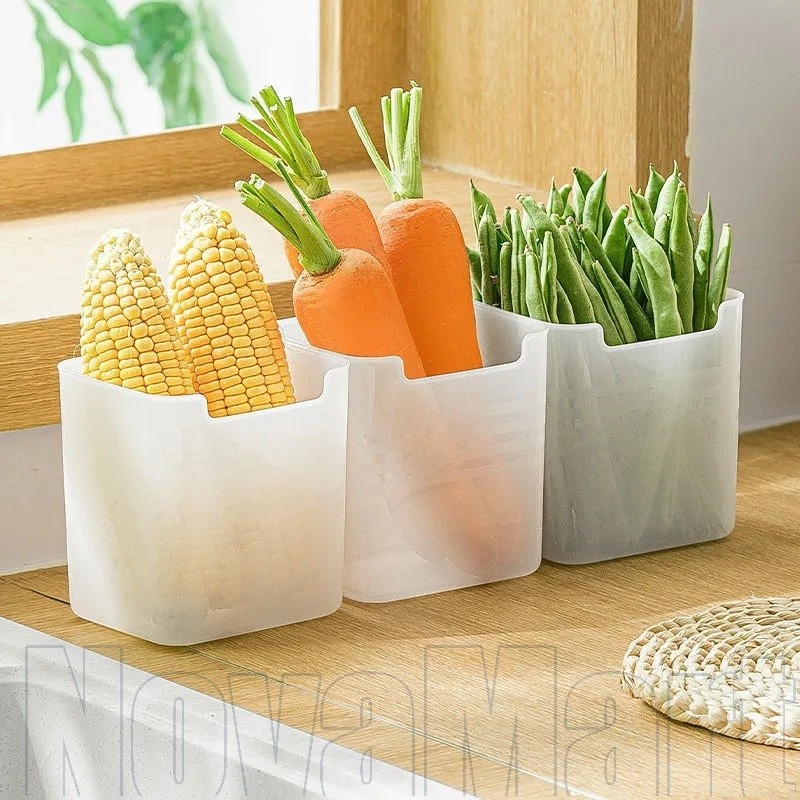 Caixa De Armazenamento Da Porta Lateral Geladeira-Frutas Legumes Classificação Mais Nítida-A Frio Nítido-Recipiente Orga