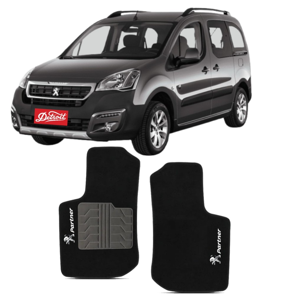 Tapete Peugeot Partner 1999 a 2022 Tevic TVPG8503 Carpete Preto