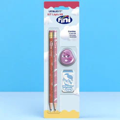 Kit 2 Lapis HB + 1 borracha + 1 apontador - 4 unidades - Fini - Rizzo