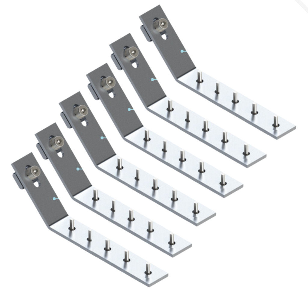 Suporte De Fixação Em Telhas Tipo Kalhetão Canaletão 06 pcs