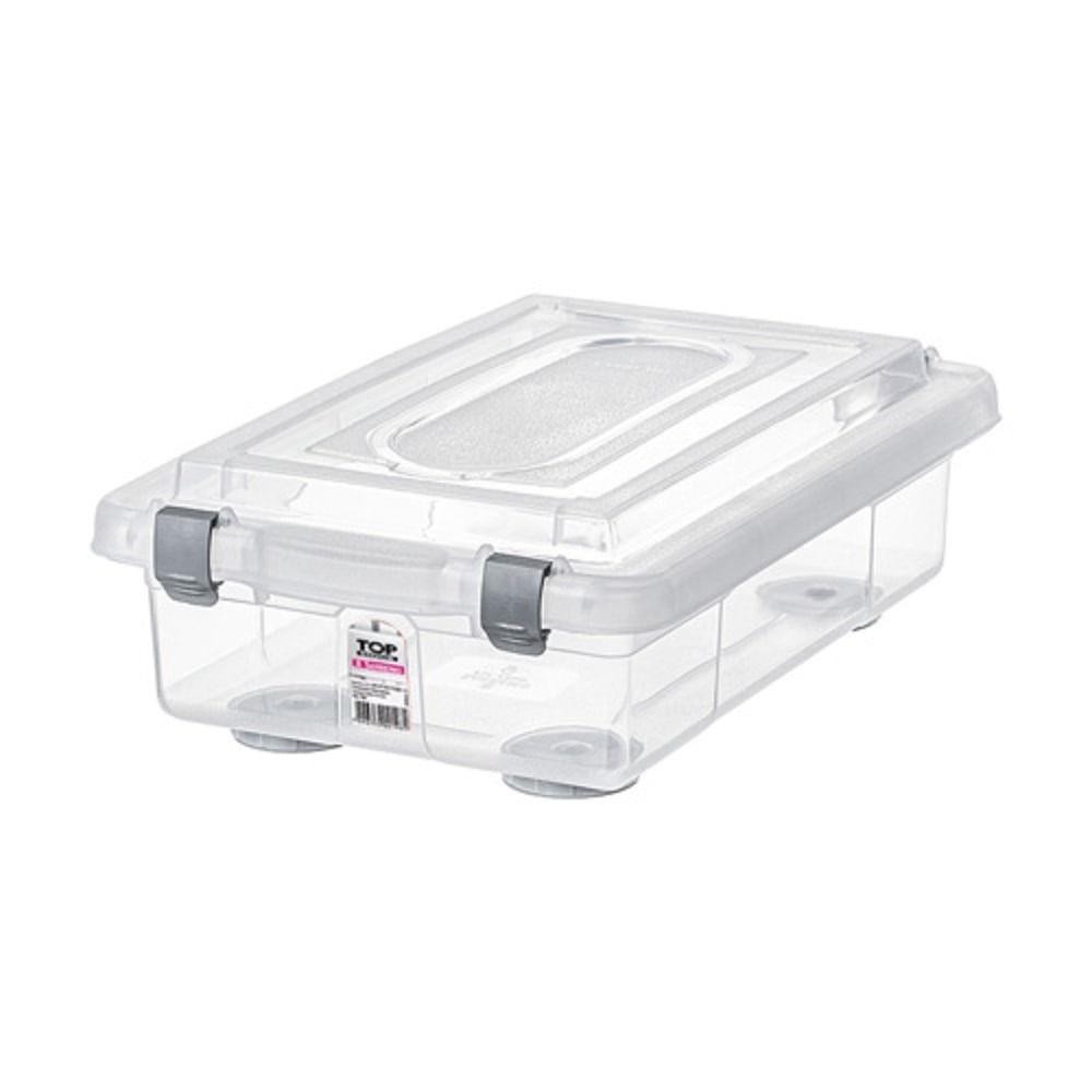 Caixa Organizadora Plástica Transparente 2,3L Top Stock Sanremo em Oferta na Shopee