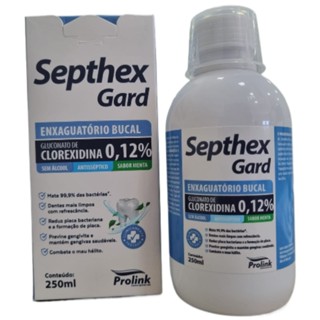 ENXAGUANTE BUCAL COM CLOREXIDINA 0,12% SEPTHEX GARD 250ML em Oferta na Shopee