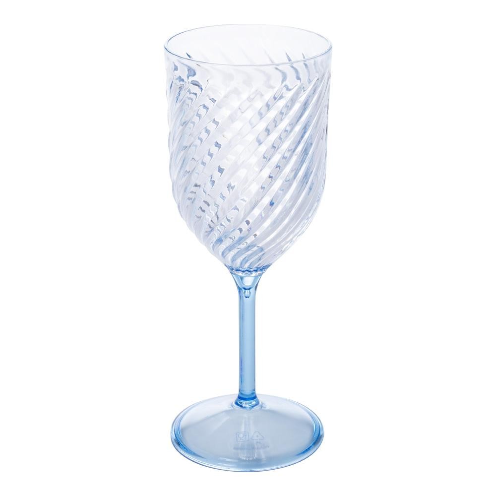 Taça de Vinho Twist Azul Mesa Posta 360 ml Plasútil