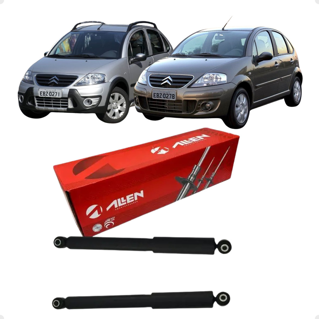 Par Amortecedor Traseiro A Gas Citroen C3 2003 Á 2012