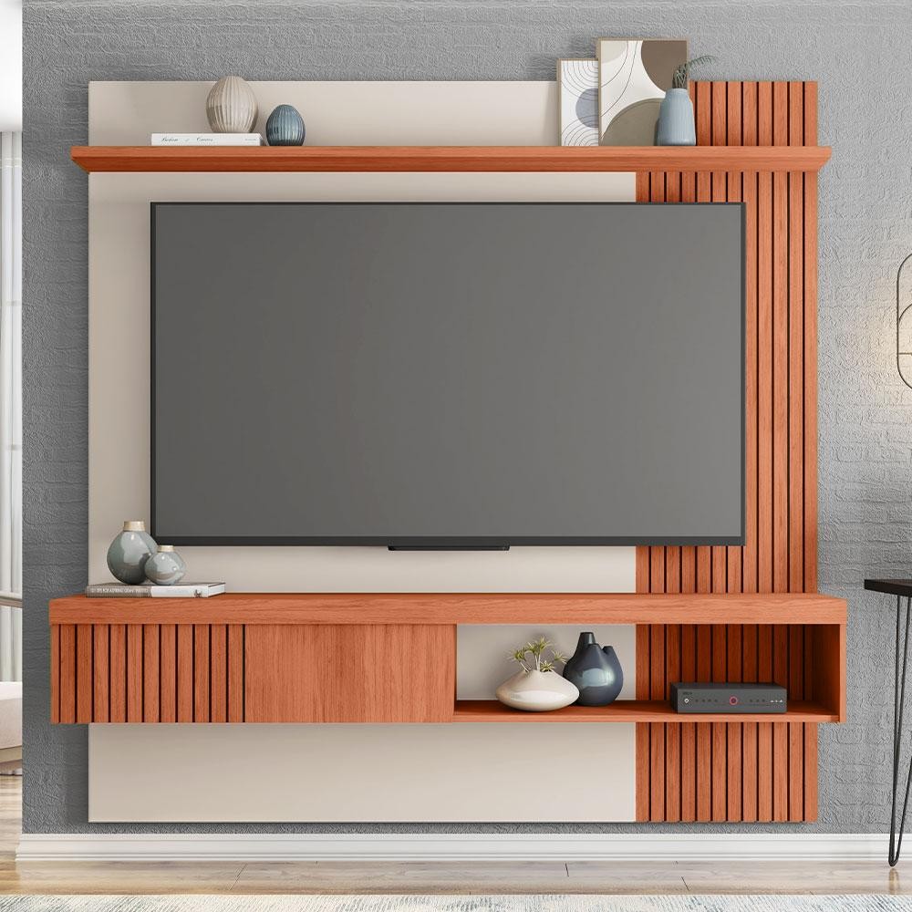 Painel Para Tv Até 65 Polegadas Moon Marrom Caemmun em Oferta na Shopee