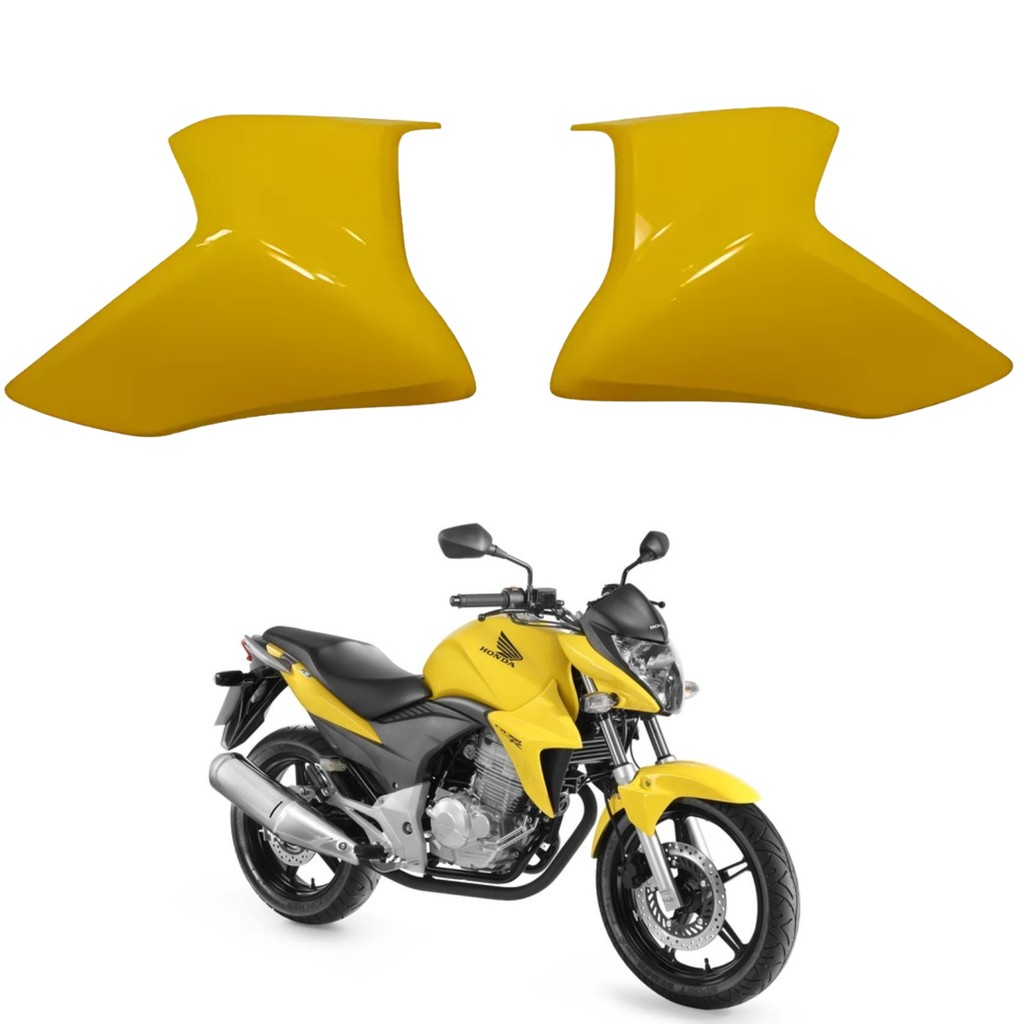 Kit Par Carenagem Aba Aleta Guia Ar Tanque Honda Cb300r Amarelo 2013 PARAMOTOS HONDA