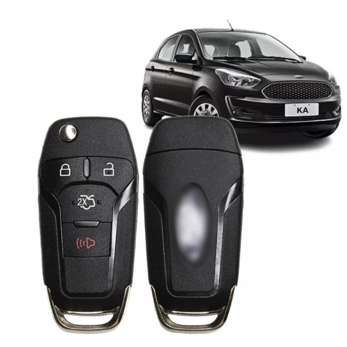 Chave Canivete Carcaça Ford ka Novo Fusion 2014 a 2023