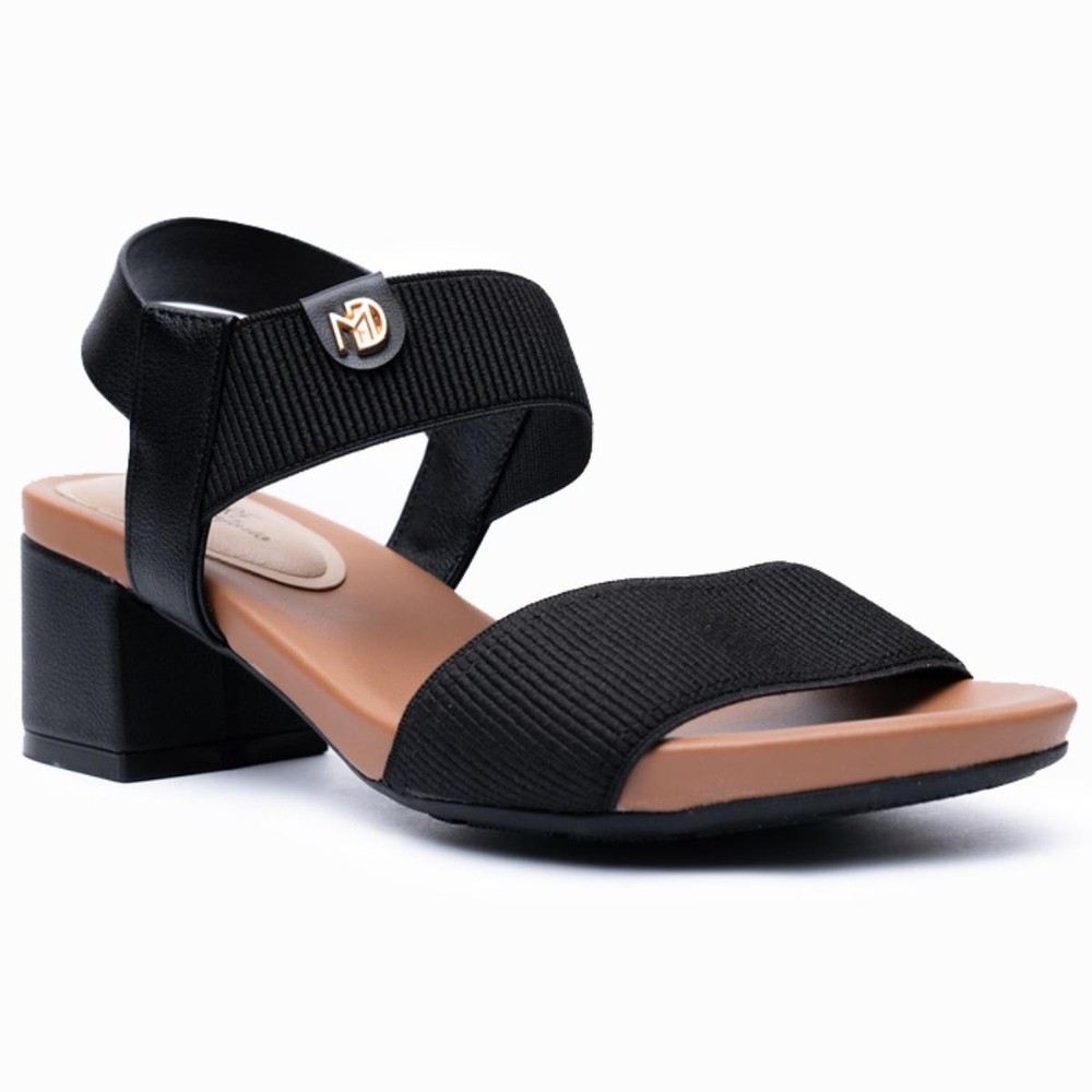 Sandália Modare Tiras De Elástico Ultra Conforto - Preto - Women Shoes