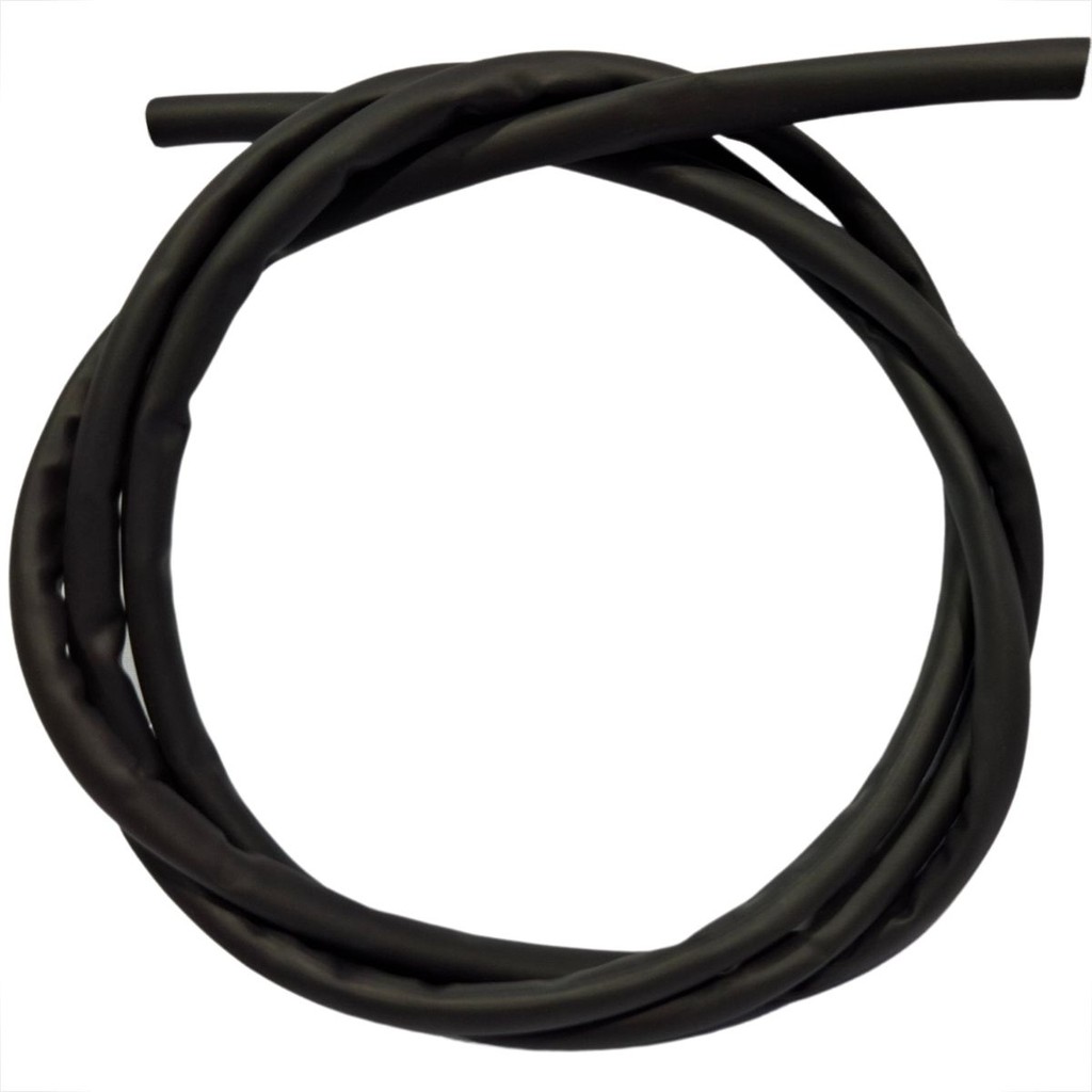 ESPAGUETE TUBO TERMO RETRATIL 6,4MM OU 1/4" ISOLANTE ANTI-CHAMAS PRETO 1 METRO CONDUITE