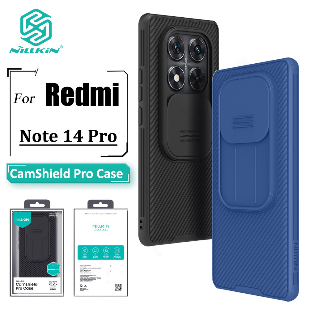 Nillkin CamShield Pro Case Para Redmi Note 14 Pro 5G Caso Proteção Deslizante Da Câmera Capa Traseira À Prova De Choque - Mobile & Gadgets