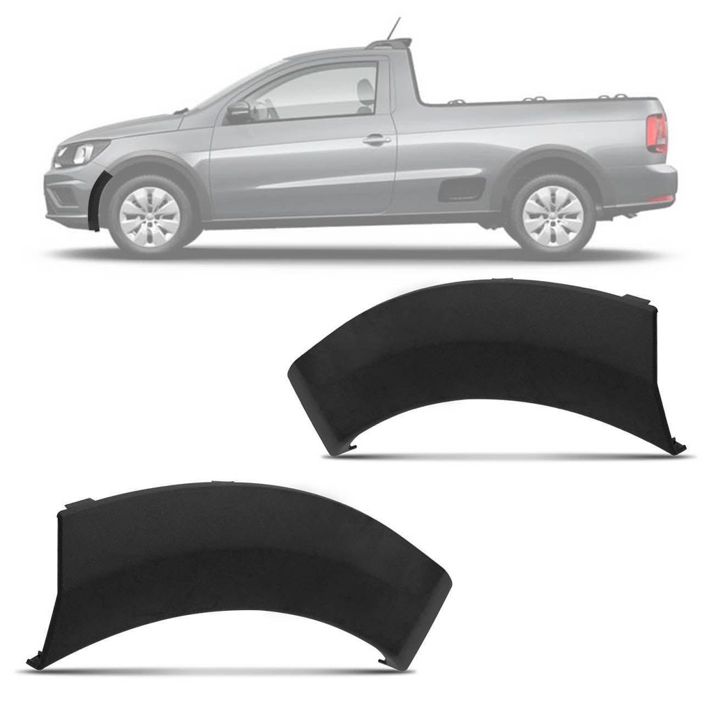 Par Moldura Parachoque Dianteiro Saveiro G6 2013 2014 2015 2016 NÃO SERVE NA CROSS em Oferta na Shopee